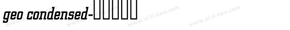 geo condensed字体转换